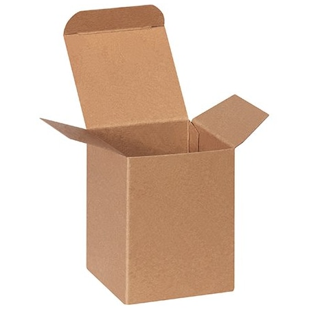 Bsc Preferred 3 x 3 x 4'' Kraft Reverse Tuck Folding Cartons, 250PK BUY00023834